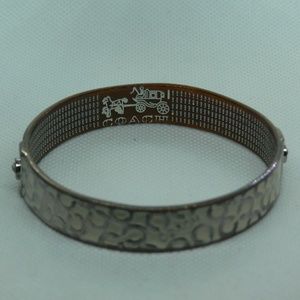 Vintage Coach bracelet bronze and white
